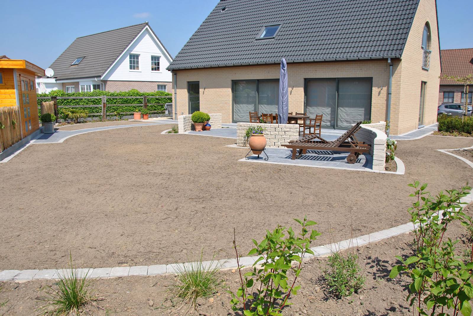 Aanleg tuin en terras te Menen