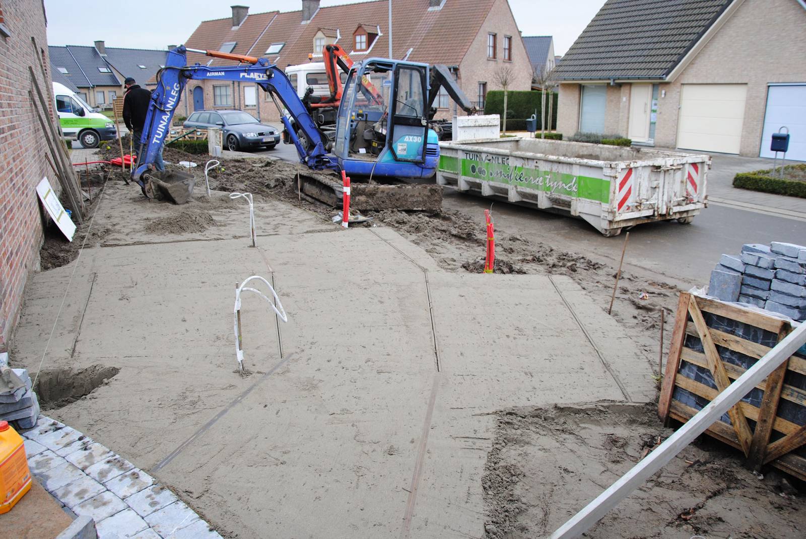 Aanleg tuin en terras te Geluwe