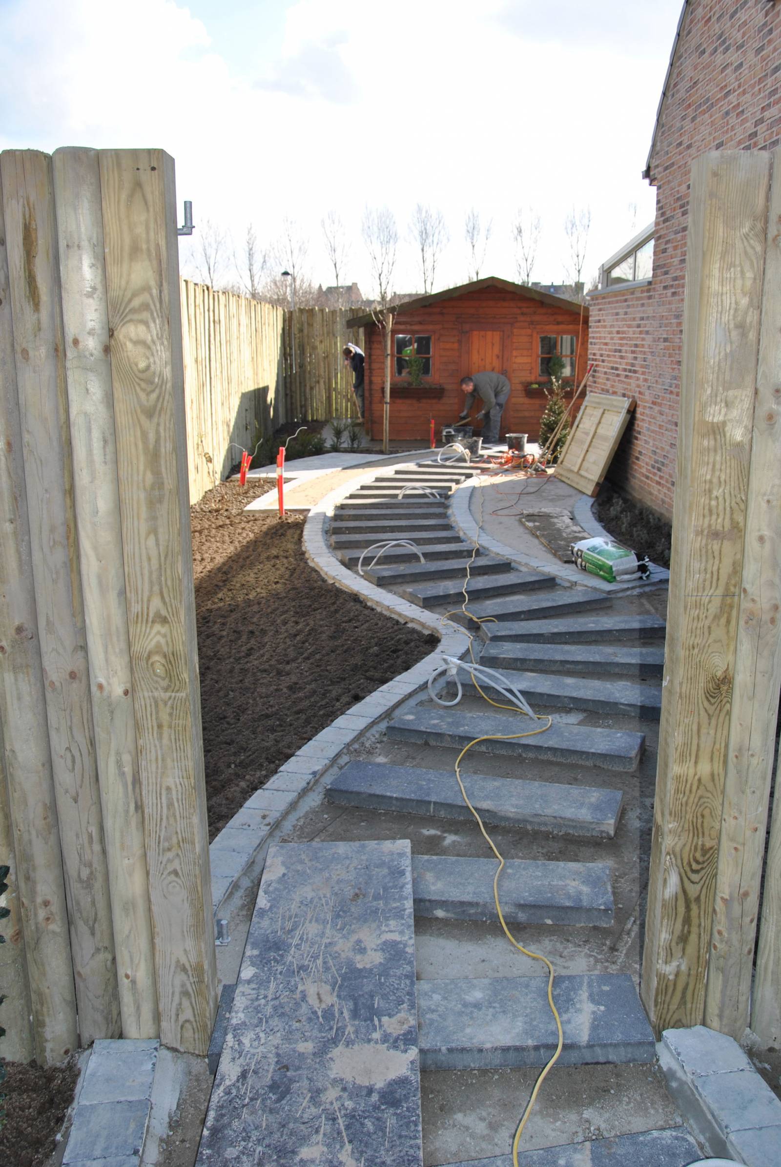 Aanleg tuin en terras te Geluwe