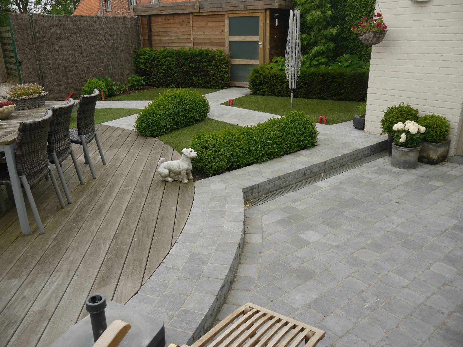 tuin terras kunstgras
