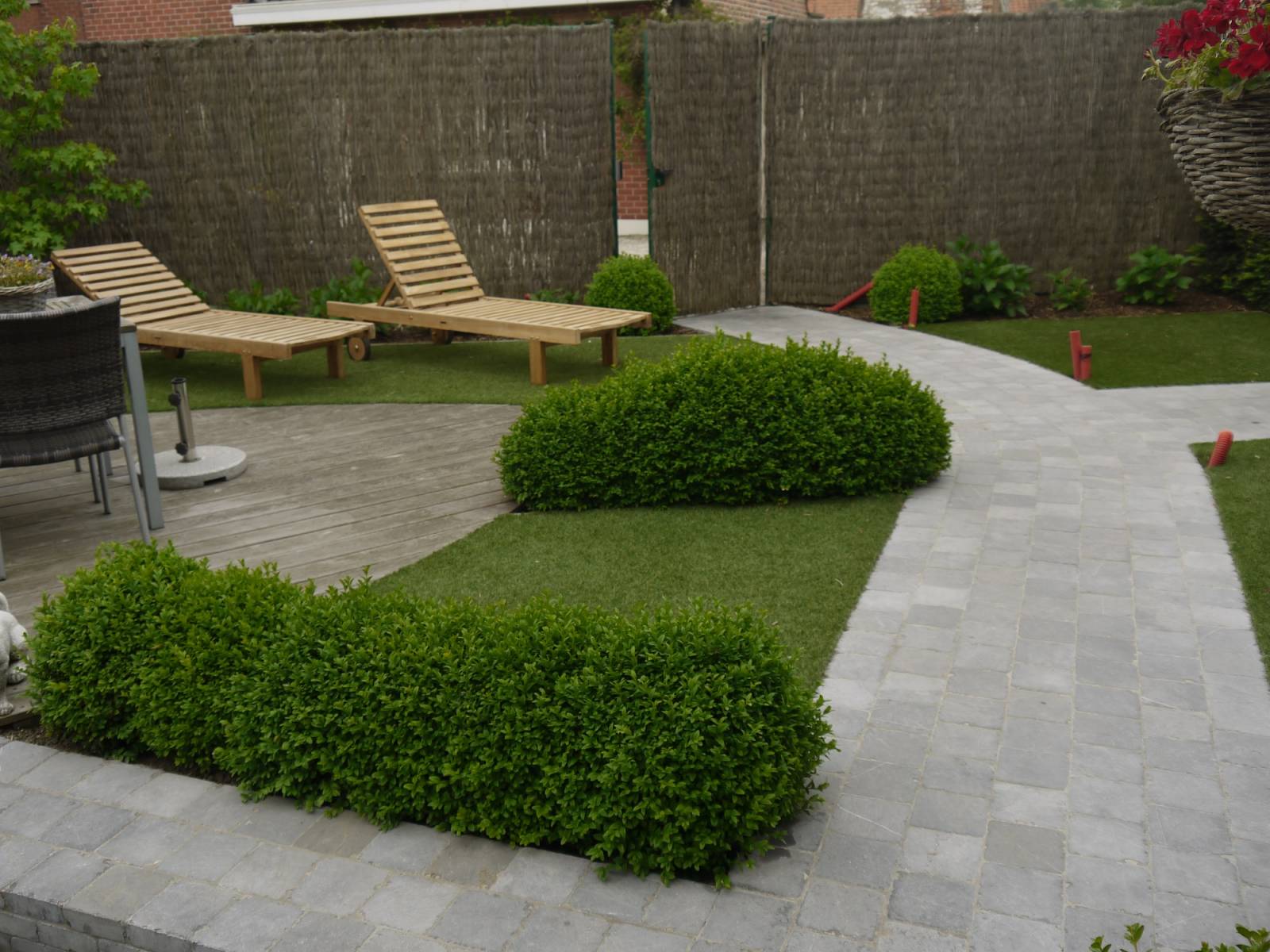 tuin terras kunstgras