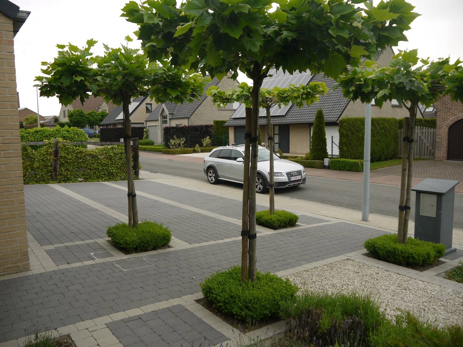 Aanleg van tuin met dakvormen