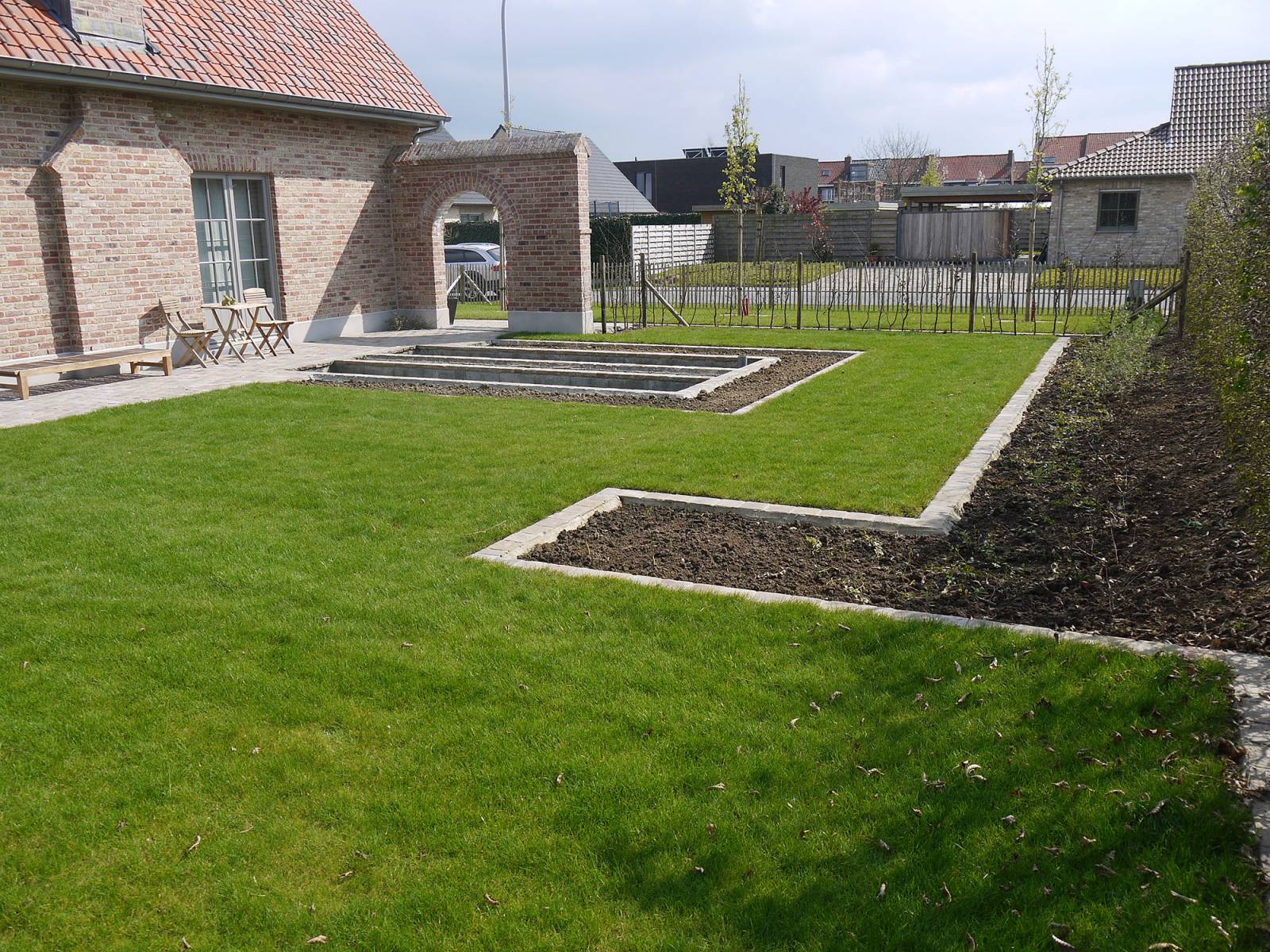 Aanleg tuin en terras te Menen